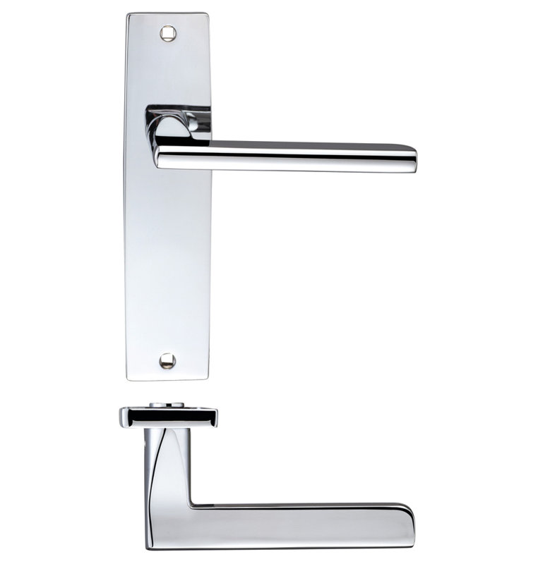 Venice Latch Door Handle, Polished Chrome