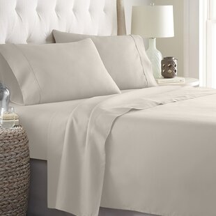 Milan Collection 1000 Thread Count 100% Cotton Deep Pocket Sheet Set (Queen,  Ivory) 