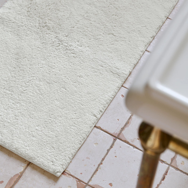 Deep Pile Bath Rug, Parchment