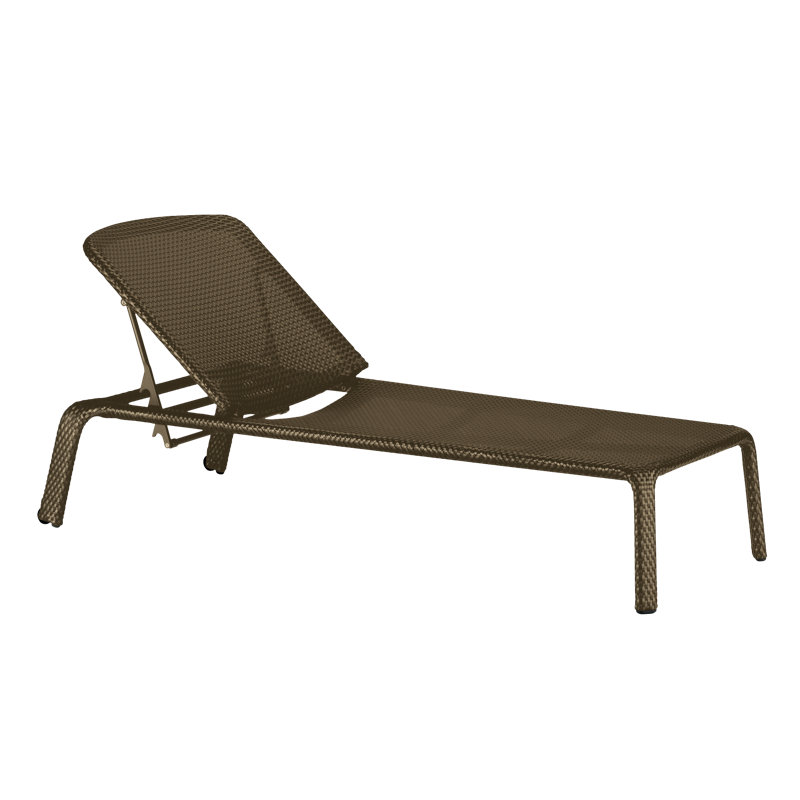Seashell Outdoor Chaise Lounge, Ash