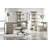 Axiom Stainless Steel Writing Desk with Built-In Electrical Outlet