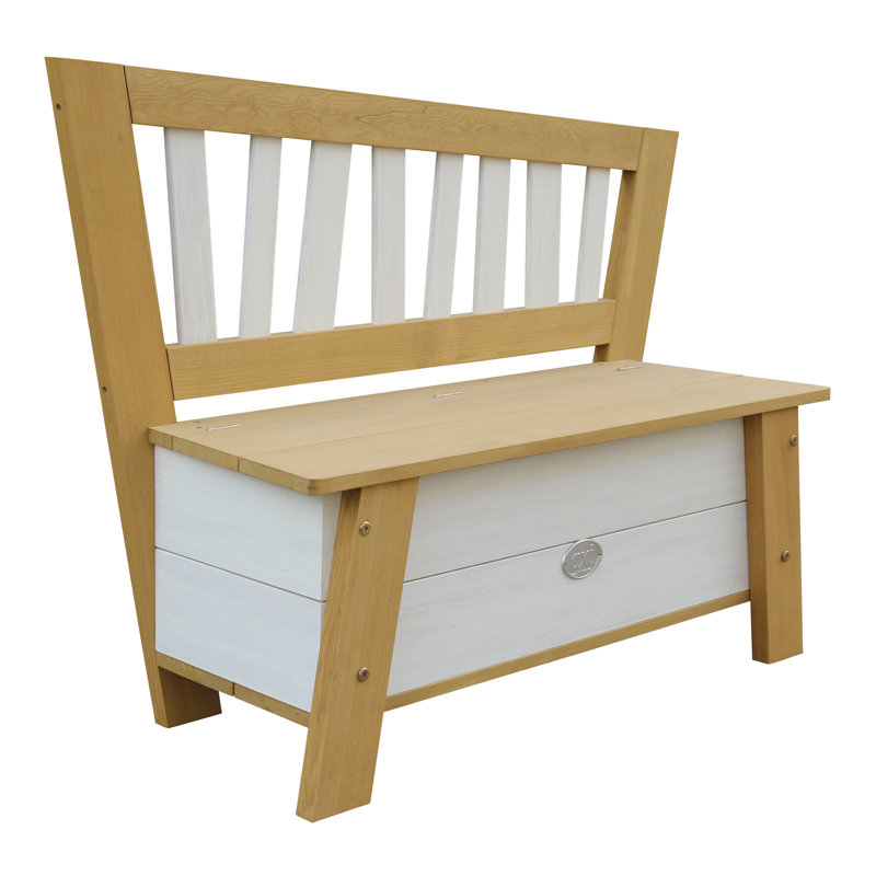 Corky Storage Bench, Brown/White