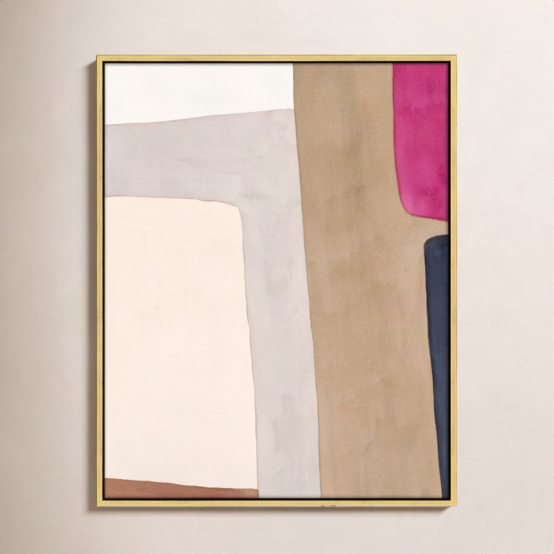 A Highlight of Fuchsia Print by Julia Balfour, 38" H x 30" W x 1.4" D, White Framed Canvas