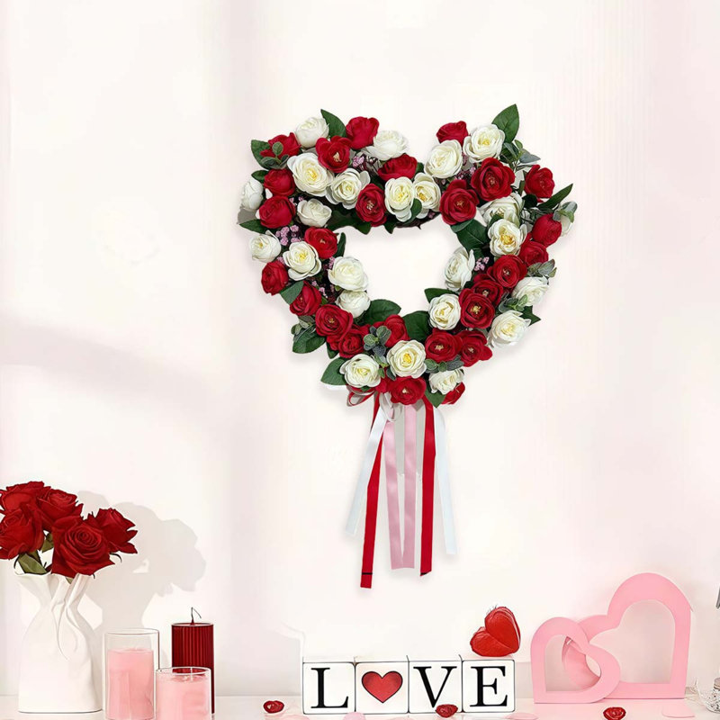 Couronne de cœur pour la Saint-Valentin, Rouge