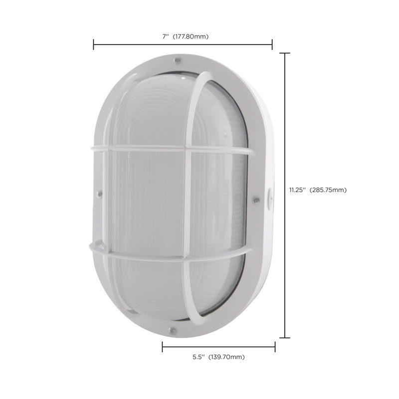 LED Outdoor Bulkhead Light, White