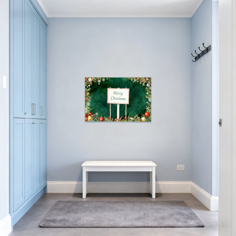 Panneau de Noël avec décorations des Fêtes, H 16 po x l 24 po