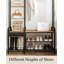 Coat Rack with Shoe Storage, Coat and Shoe Rack with 3-Tier Storage Bench and Drawer, 5-in-1 Hall Tree with 17 Hooks, Side Book Shelves for Bedroom, Hallway, Living Room -972634120