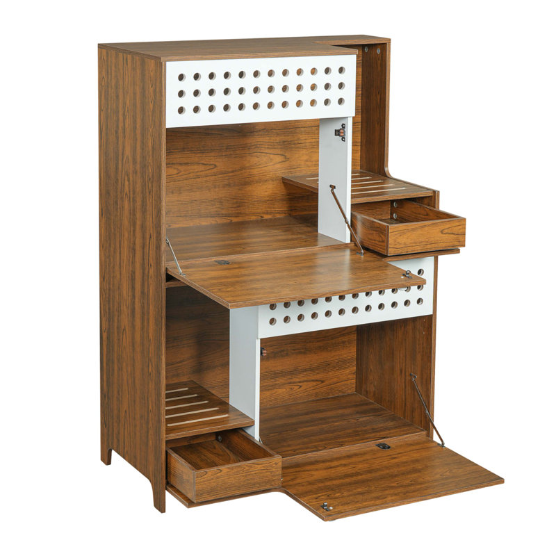 Meuble moderne 2 en 1 pour chat, Brun