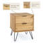 Cashel 2 Drawer Bedside Table, Industrial Design