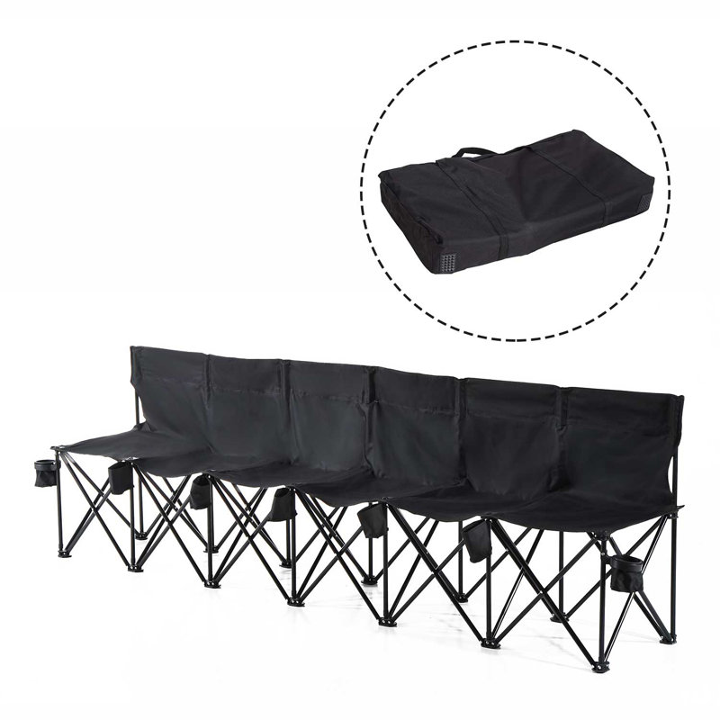 Folding Camping Bench, Black