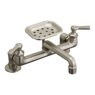 P1048 Robinet de cuisine 5,25 po à fixation sur le comptoir avec porte-savon et rallonge Mississippi Deco