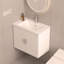 Meuble-lavabo mural 24 po avec lavabo en porcelaine et portes à fermeture douce 24 po-709546557
