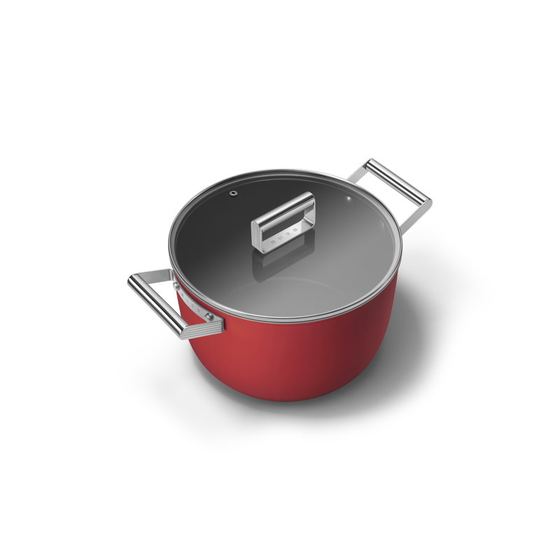 SMEG Casserole Dish w/ Lid, Red, 8.1365 qt.