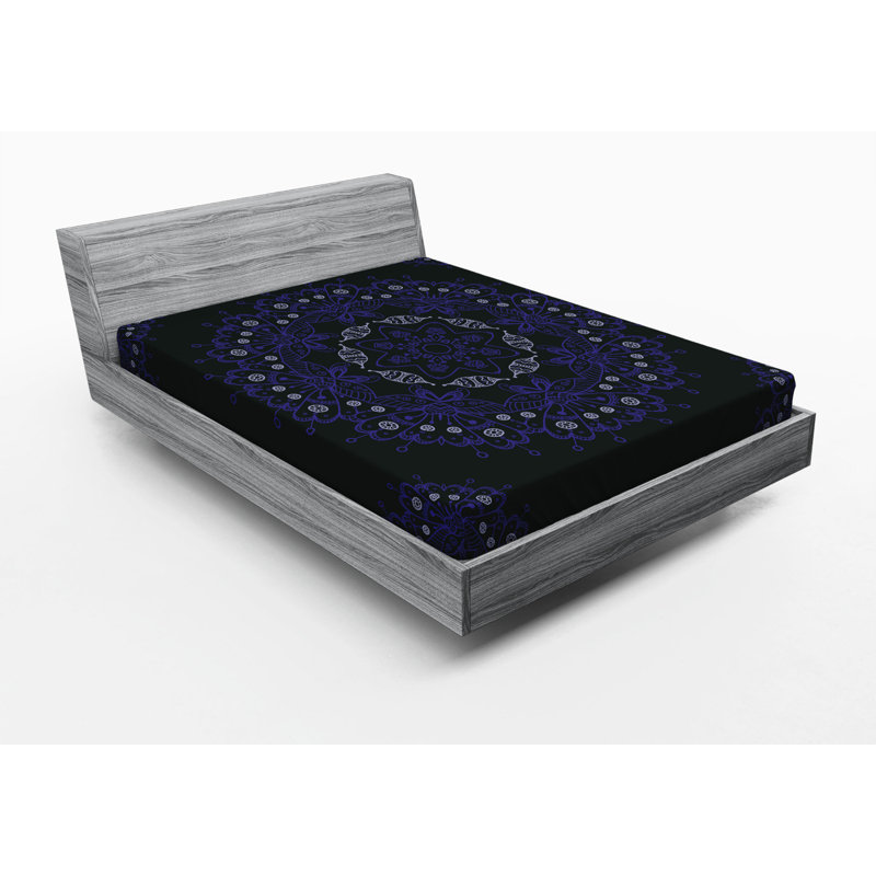 Microfiber Fitted Sheet, Queen Fitted Sheet, Multicolor Outer Space