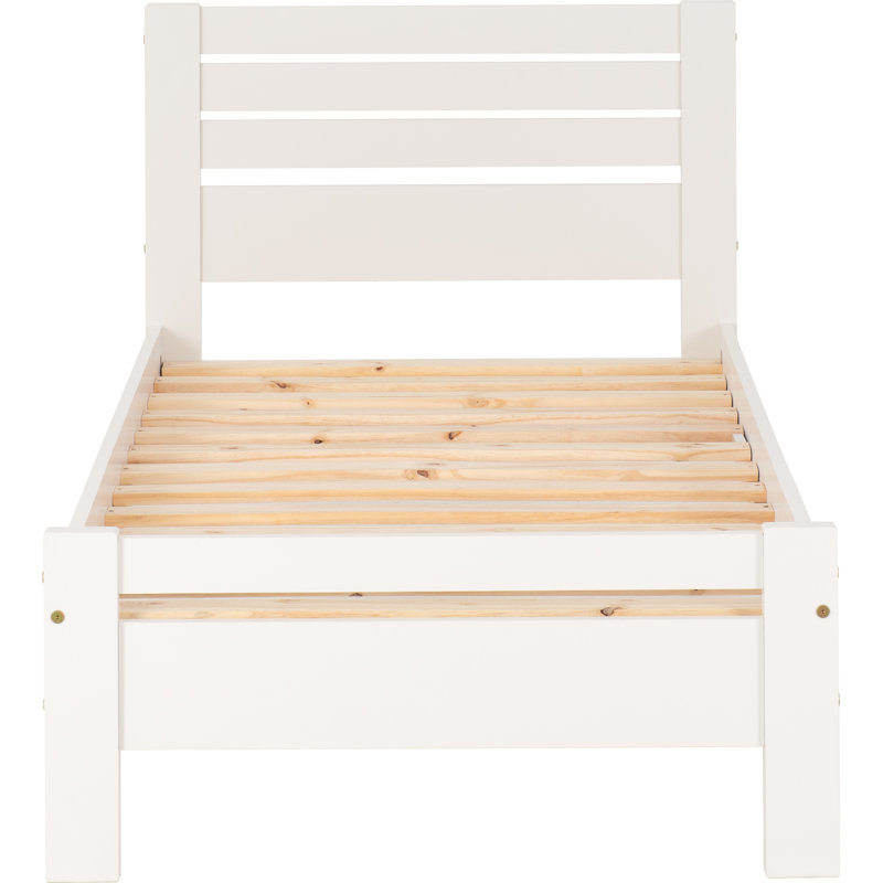 Algerd Bed Frame, White, Single (3')