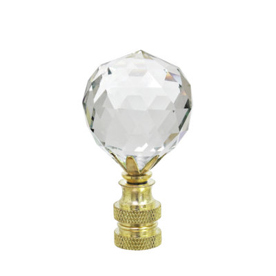 Fleuron ambre à facettes en cristal