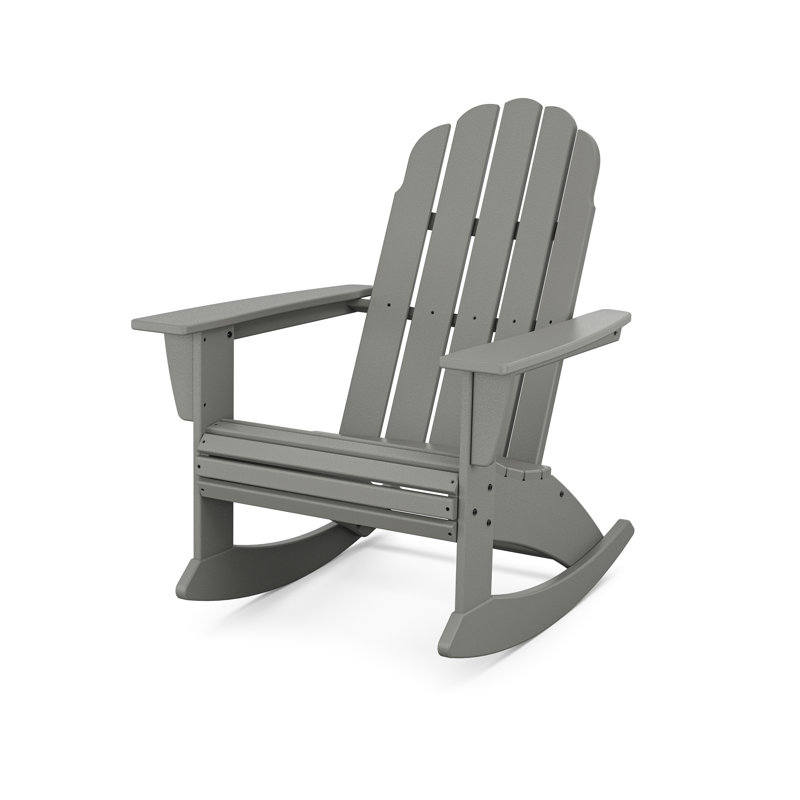 Chaise berçante d'extérieur POLYWOOD, Gris ardoise