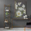 Console 56,5 x 14 x 30 po or antique, plateau en miroir