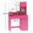 Vanity Desk With Mirror And Led Light Strip,Dressing Table With Large Drawer,3 Level Storage Dresser 3 Lighting Modes Adjustable Brightness