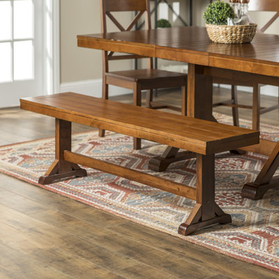 Amarapal Trestle Wood Dining Bench
