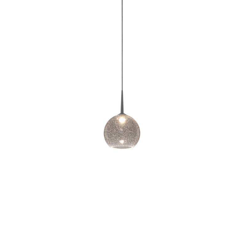 Luminaire suspendu sphère 1 lumière Bobo, Transparent
