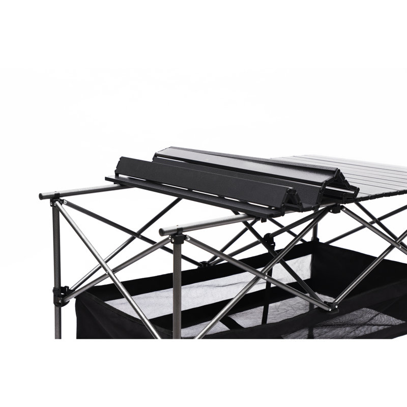 1-Piece Folding Outdoor Table With Carrying Bag,Aluminum Roll-Up Rectangular Table