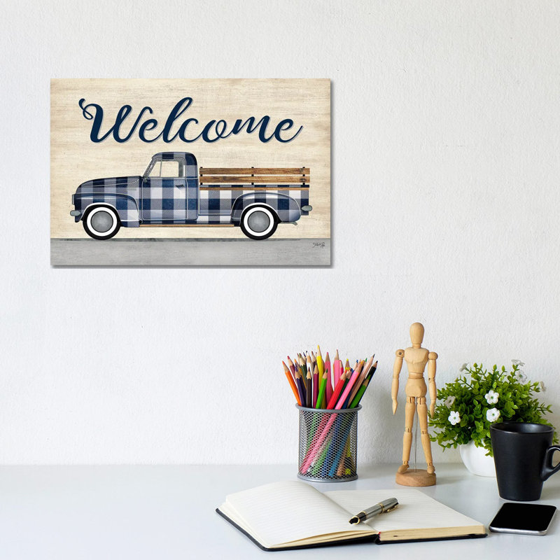 Welcome Truck By Marla Rae - Wrapped Canvas Graphic Art by Marla Rae - Wrapped Canvas Print, 20.32cm H x 30.48cm W x 1.91cm D