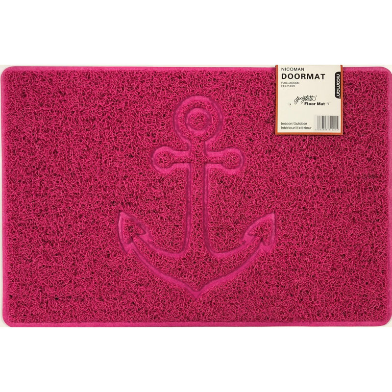 Non-Slip Indoor Door Mat, Brown, 1.2cm H x 75cm W x 45cm L