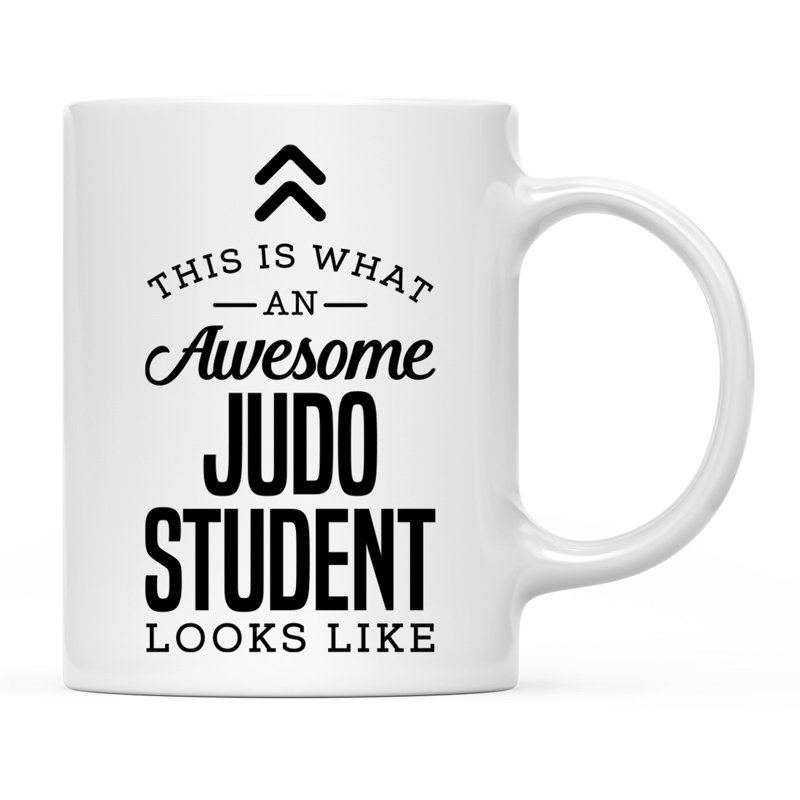 Ceramic Coffee Mug, Judo Student Looks Like