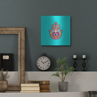 Bungalow Rose 'Lover Hamsa' by Hello Angel Metal Wall Art