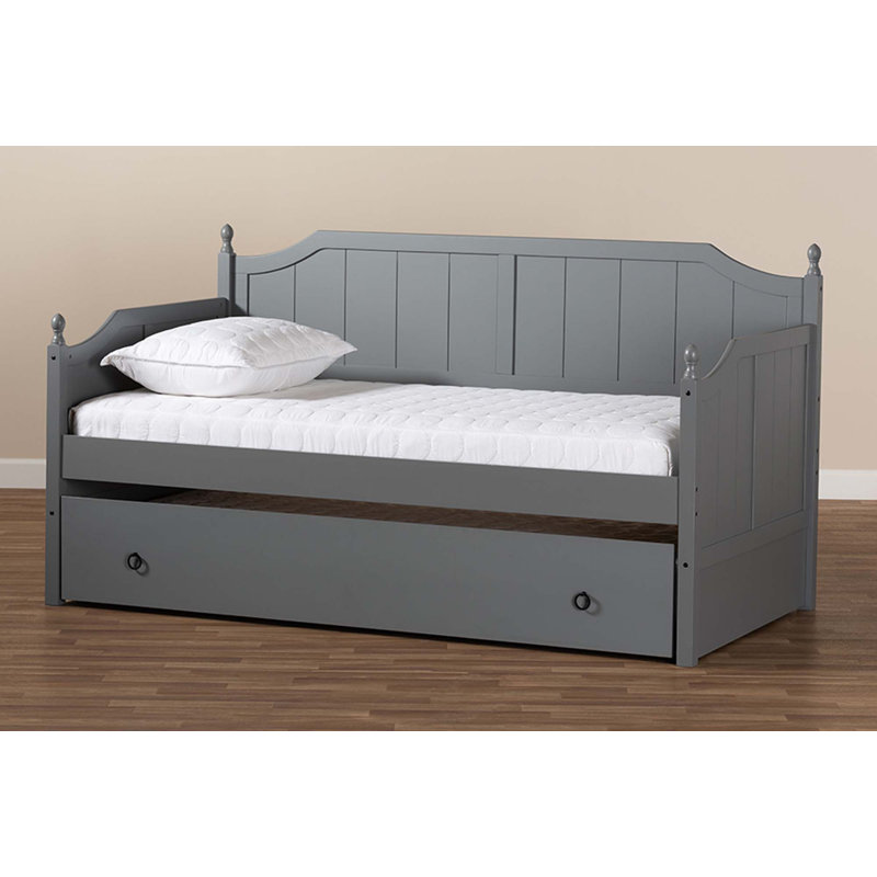 Rupp Daybed with Trundle Bed, Gray
