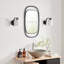 Miroir mural rectangulaire contemporain en fer noir 29,6 pouces Crotts