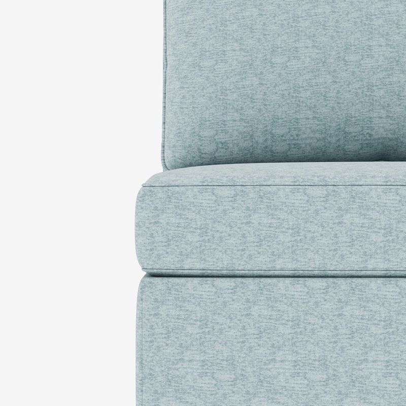 Modulaire avec canapé-lit et rangement, tissu chenille, bleu antique, 8 sièges, 128,53 po Profondeur, 123,52 po Largeur, 32,83 po Canapé-lit à hauteur réglable en chenille bleue, 8 po, 129 po Profondeur, 124 po Large