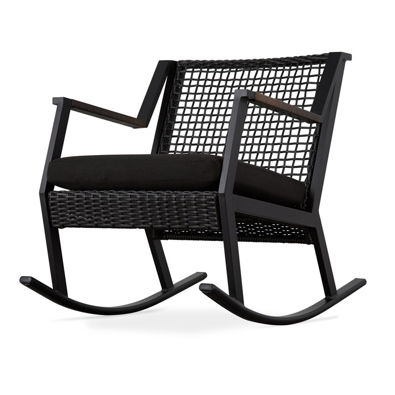 Calvin Rocking Chair with Cushions, Black