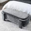 Banc de rangement en chenille de 51,5 po x 20,5 po x 17 po, gris, spacieux et confortable, sans assemblage requis pour la chambre et le vestibule-1347274949