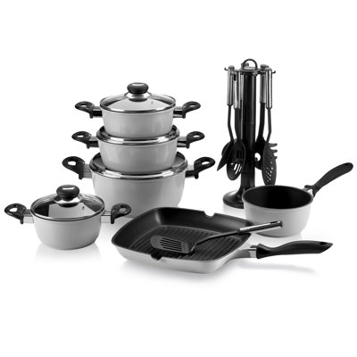 Karl Kruger 17 Piece Aluminum Non Stick Cookware Set