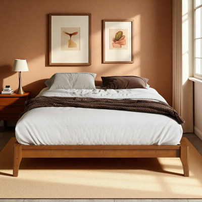 Bamboo Wood Platform Bed Frame