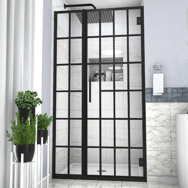 Porte de douche à porte coulissante simple sans cadre l 40 po x H 72 po