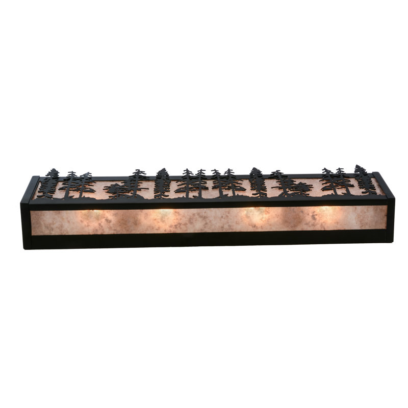 Rustic Lodge 4 - Light Bath Bar, 40W, 6" H x 30" W x 6" D, White