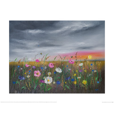 Sunset over Wildflowers 1 Piece Painting