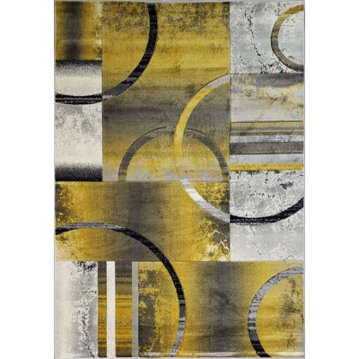 Noir géométrique/tapis décoratif gris Collier