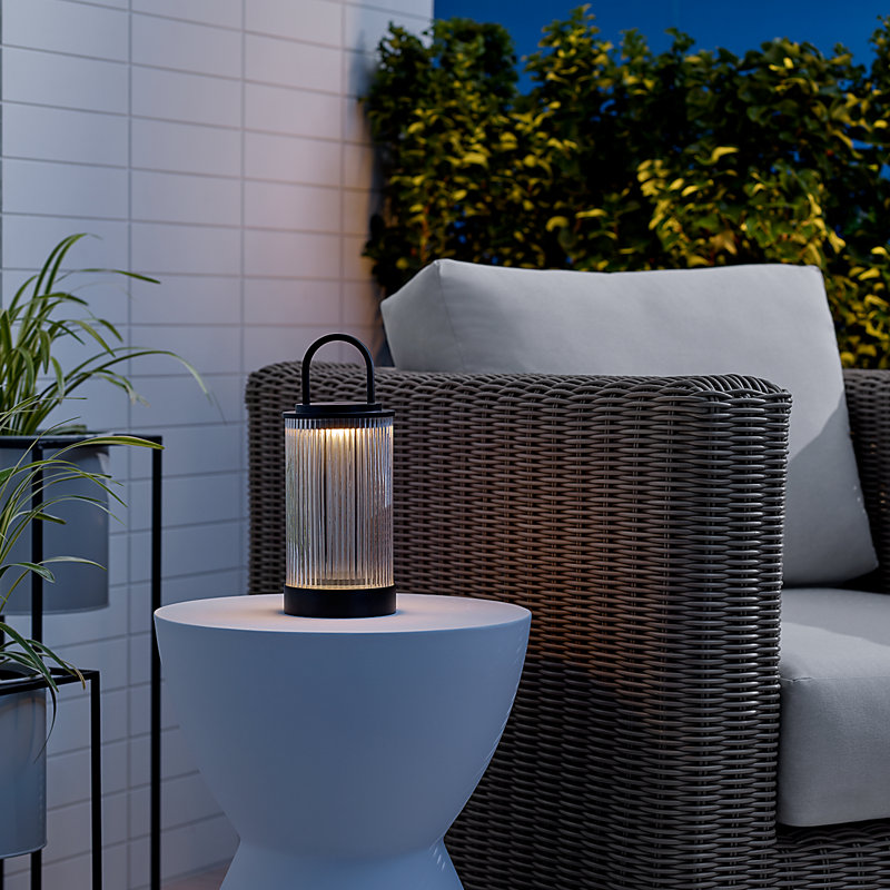 Tawa Accent Rechargeable Table Lamp, Black