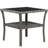 Outdoor End Table With Tempered Glass, Grey , Storage, Aluminum Frame Square Glass Patio Side Table, 2