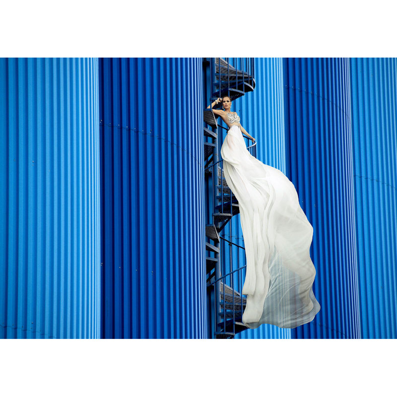 3AP6128 Unconventional Womenscape #5, Indigo by Julian Lauren - Wrapped Canvas Art Prints, 60cm H x 80cm W x 4cm D