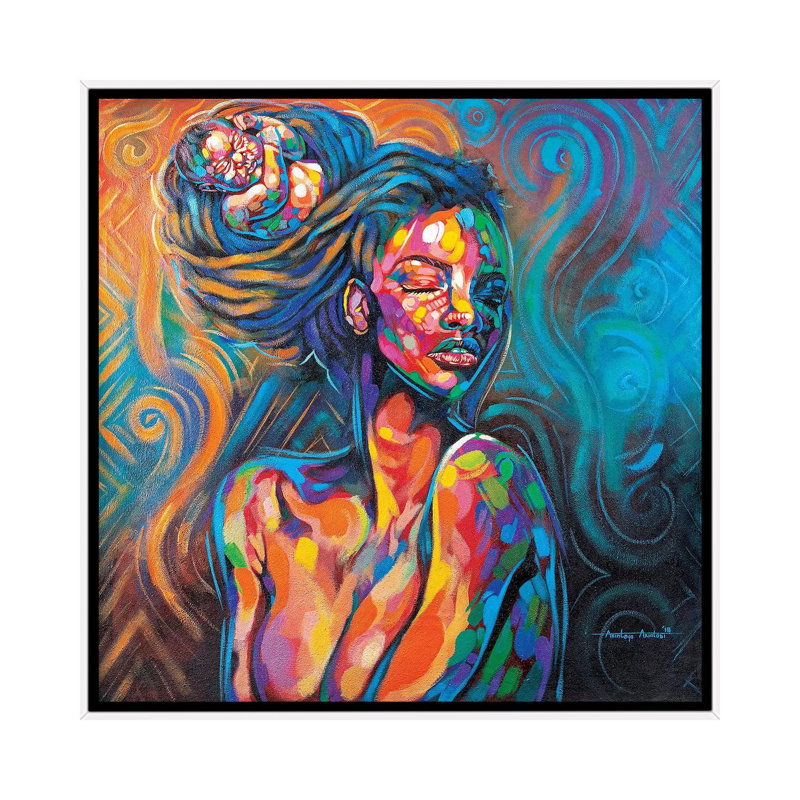 « Unbreakable Bond » par Akintayo Akintobi, reproduction d’art, H 26 po x l 26 po x P 1,5 po, Toile blanche encadrée