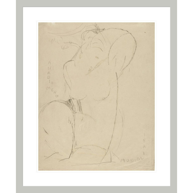 Anadiomena par Amedeo Modigliani - estampe numérique encadrée, H 28,15 po x l 23,5 po