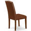 Chaises de salle à manger Parsons - Ensemble de 2 chaises rembourrées en similicuir brun et garniture cloutée-191663941-191662258
