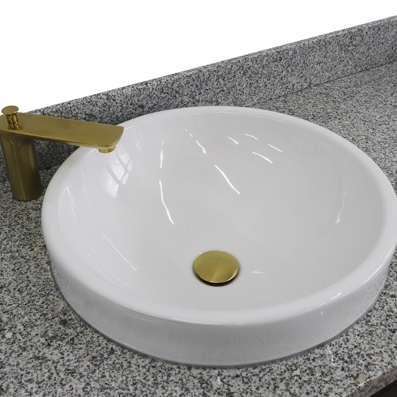 Ensemble de meuble-lavabo de salle de bain double 61 po Pompano, Gris foncé, Gris