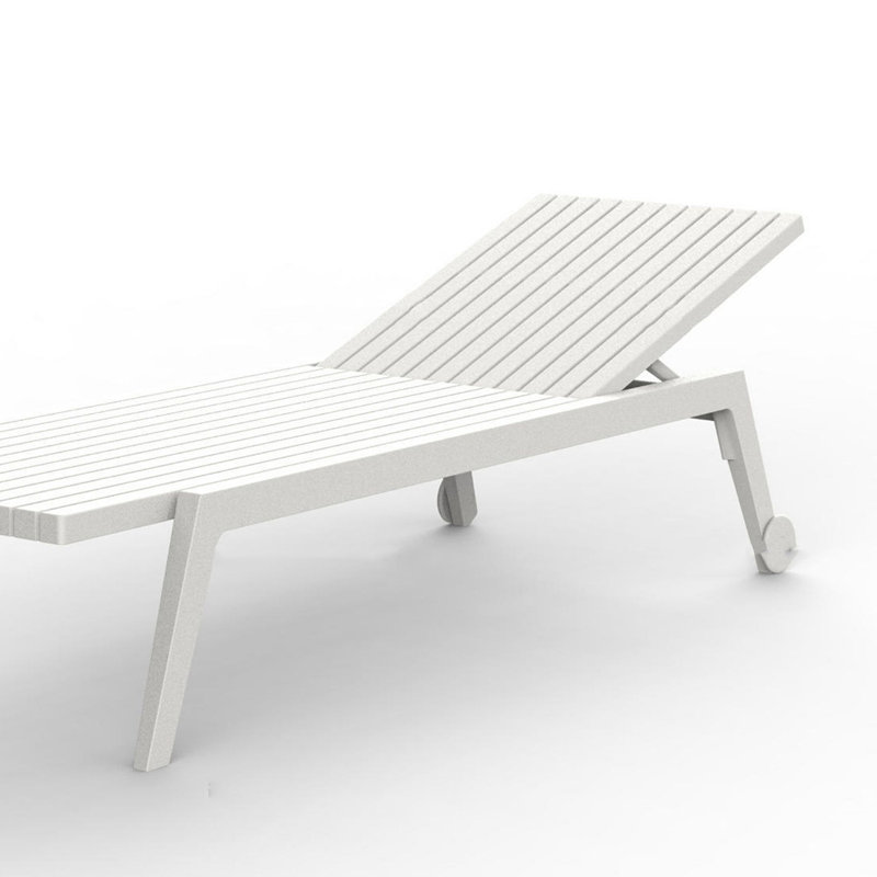 Chaise longue d'extérieur réglable en aluminium