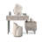 Makeup Vanity with Light mirror,4 drawers,1 chair